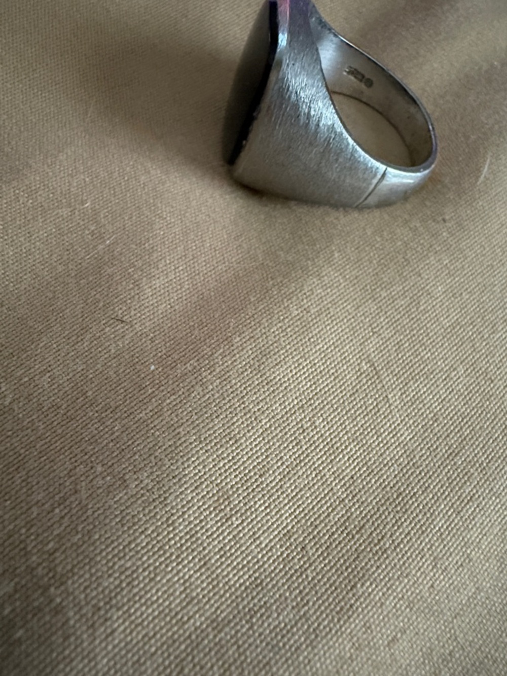 Men's Black Onyx Signet Ring - Classic Sterling Silver - Picture 2 of 8